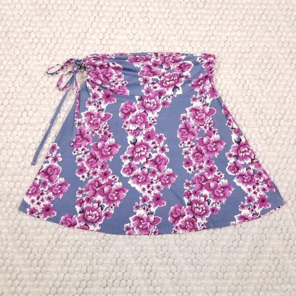Patagonia Lithia Convertible Skirt Blue Floral Sz Small - Picture 10 of 14